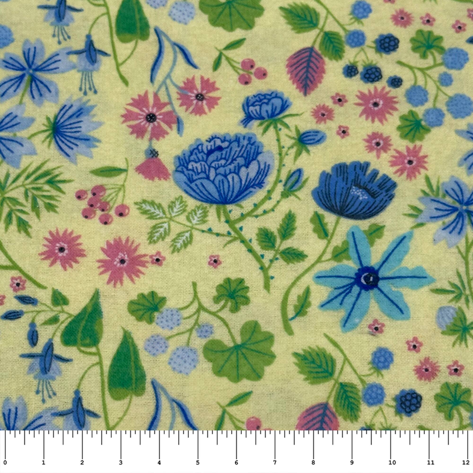 Feldman Yellow Flowers Cotton Flannel